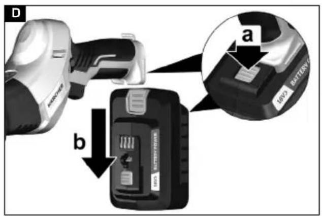 D a BATTERY b