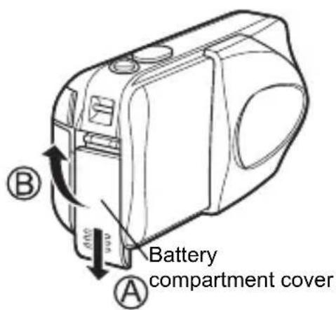 OLYMPUS Camedia X200 - LOADING THE BATTERIES - 1