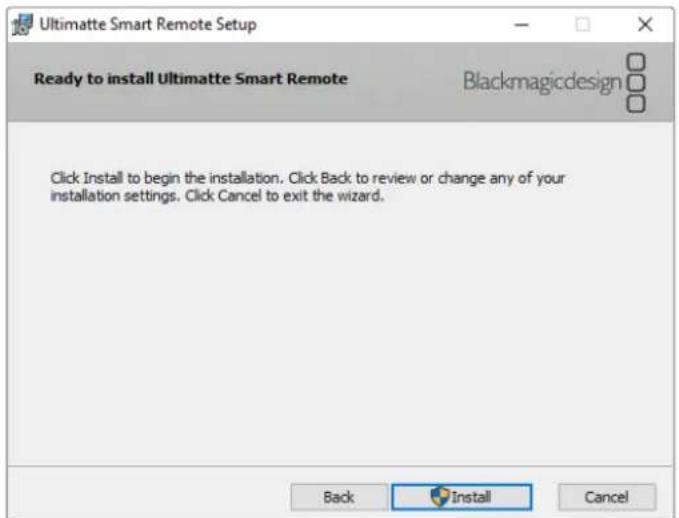 Blackmagic Design Ultimatte Smart Remote 4 - Installer le logiciel Smart Remote Setup - 2