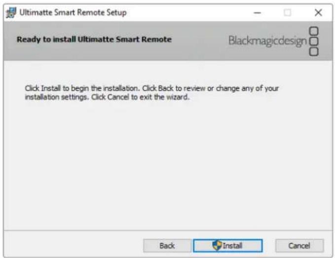 Blackmagic Design Ultimatte Smart Remote 4 - Ultimatte Smart Remote Setupのインストール - 2