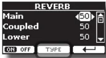 Dexibell Vivo H10 - Changement du type de réverbération - 1