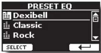 Dexibell Vivo H10 - Présélection de l'égaliseur principal - 1