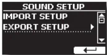 Dexibell Vivo SX8 - Exportation d'un jeu de sons ("EXPORT SETUP") - 2