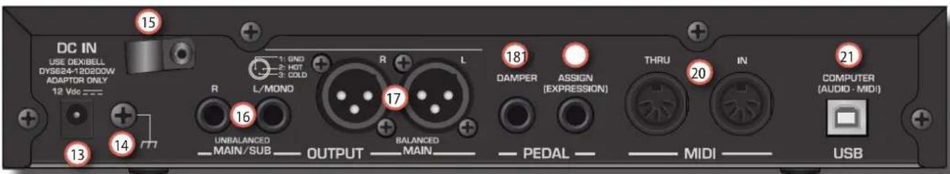 Dexibell Vivo SX8 - Côté arrière - 1