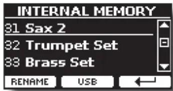 Dexibell Vivo SX8 - Renommer une mémoire - 3