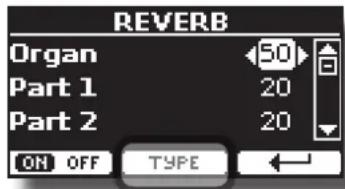 Dexibell Vivo SX8 - Changement du type de réverbération - 1