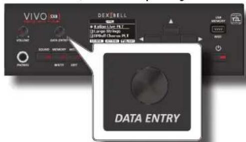Dexibell Vivo SX8 - Déplacement du curseur et réglage des valeurs des paramètres - 4