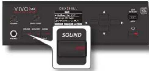 Dexibell Vivo SX8 - Sélection de tonalités dans une liste de tonalités à l'aide du bouton [SOUND] - 1