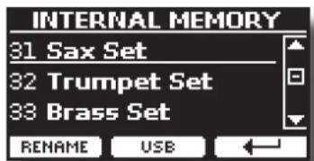 Dexibell Vivo SX8 - Renommer une mémoire - 1