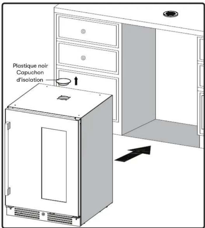 Plastique noir Capuchon d'isolation