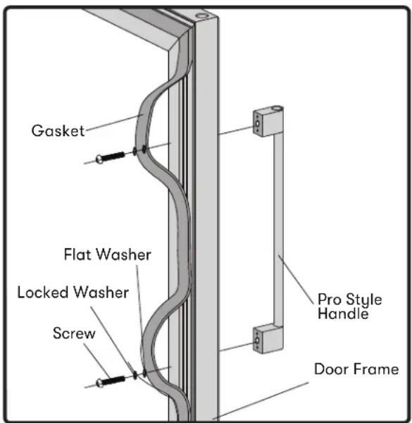 Gasket Flat Washer Locked Washer Screw Pro Style Handle Door Frame