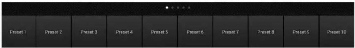 Preset 1 Preset 2 Preset 3 Preset 4 Preset 5 Preset 6 Preset 7 Preset 8 Preset 9 Preset 10