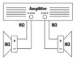 Amplifier 8Ω 8Ω 8Ω + - + - 8Ω