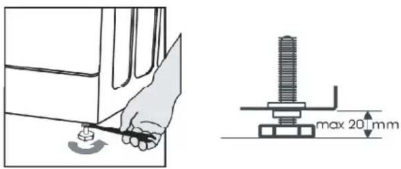 SIGNATURE SLF1242W - ADJUSTMENT OF THE FEET - 3