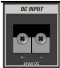 DC INPUT + - 24Volt DC