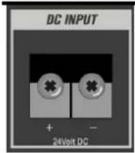 DC INPUT + - 24Vout DC