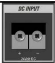DC INPUT + - 24Volt DC
