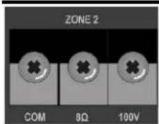 ZONE 2 COM 8Ω 100V