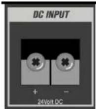 DC INPUT + - 24Volt DC