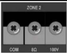 ZONE 2 COM 8Ω 100V