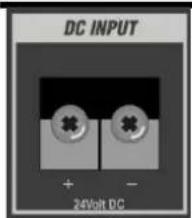 DC INPUT + - 24Volt DC