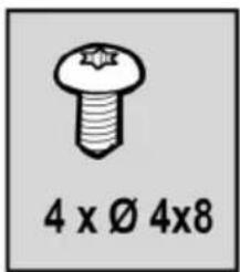 4 x Ø 4x8