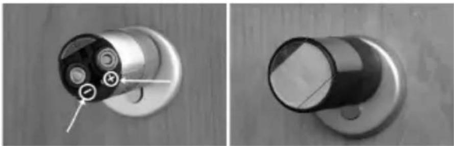 Burg Wächter secuENTRY 7116 DUO - E-1. Battery replacement inner knob - 2