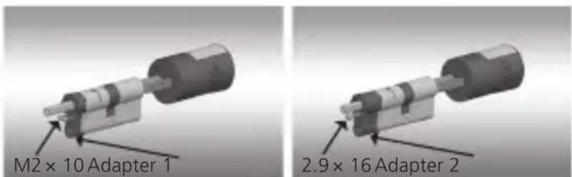 Burg Wächter secuENTRY 7116 DUO - When installing the cylinder, proceed as follows: - 2