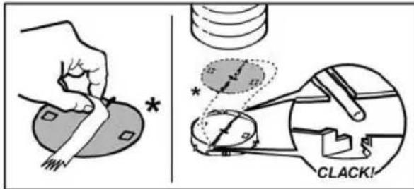 Diagram illustrating clamping technique with hand tool and magnified view of clamping mechanism
