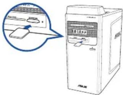 ASUS S500TE - การใช้เครื่องอ่านการ์ตหน่วยความจำ (อุปกรณ์ซื้อเพิ่ม) - 1