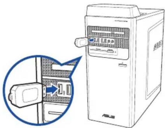 ASUS S500TE - ในการเชื่อมต่ออุปกรณ์เก็บข้อมูล USB: - 2