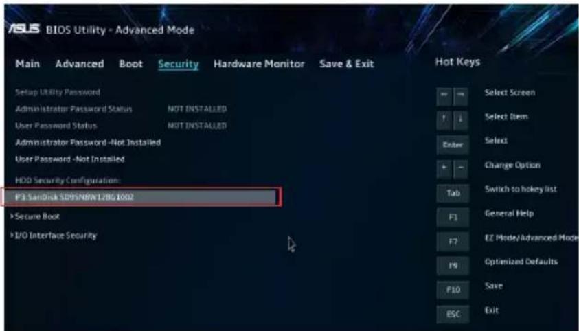 ASUS S500MD - การกำหนดค่าการตั้งดําระบบป้องกัน HDD โดยใช้ BIOS - 2