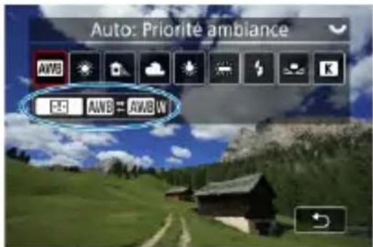 Auto: Priorité ambiance AM8 F3: AM8 = AM8W
