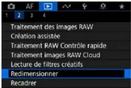1 2 3 4 Traitement des images RAW Création assistée Traitement RAW Contrôle rapide Traitement images RAW Cloud Lecture de filtres créatifs Redimensionner Recadrer