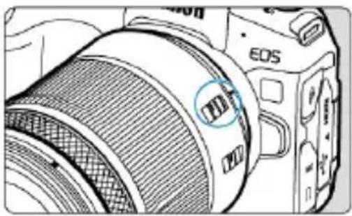 CANON EOS R8 - Réglez le mode de mise au point sur AF. - 1