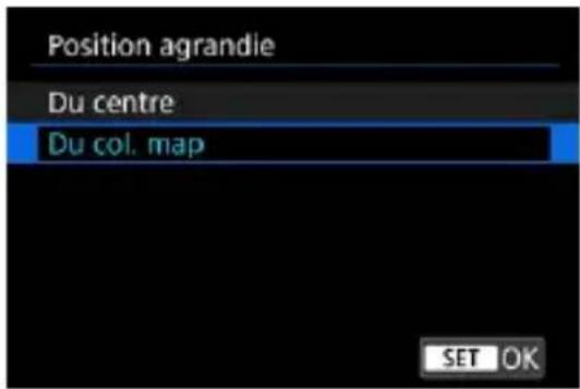 Position agrandie Du centre Du col. map SET OK