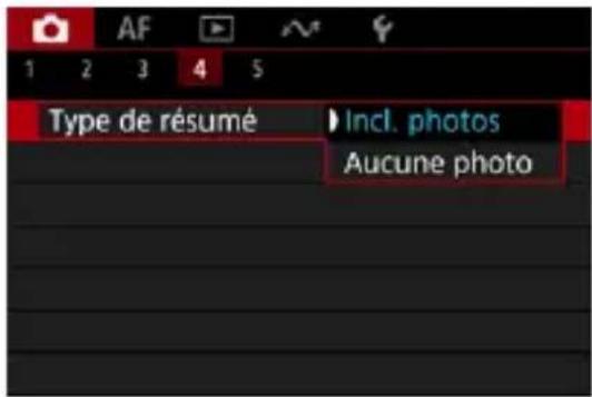 Type de résumé Incl. photos Aucune photo