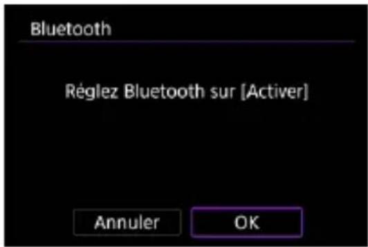 Bluetooth Réglez Bluetooth sur [Activer] Annuler OK