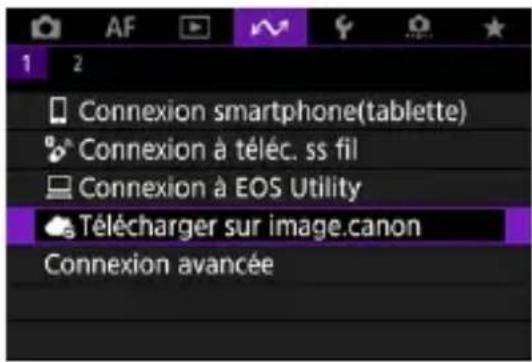 1 2 Connexion smartphone(tablette) Connexion à téléc. ss fil Connexion à EOS Utility Télécharger sur image.canon Connexion avancée