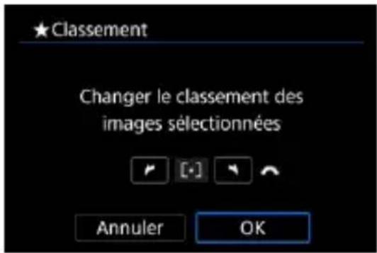 ★Classement Changer le classement des images sélectionnées Annuler OK