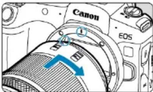 CANON EOS R8 - Fixez l'objectif. - 1
