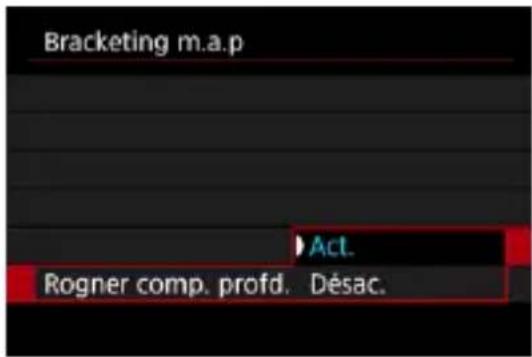 Bracketing m.a.p ► Act. Rogner comp. profd. Désac.