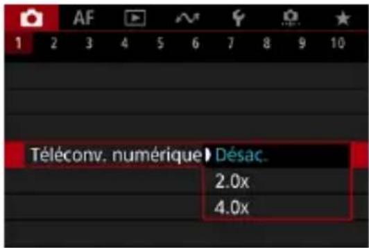 Téléconv. numérique) Désac. 2.0x 4.0x