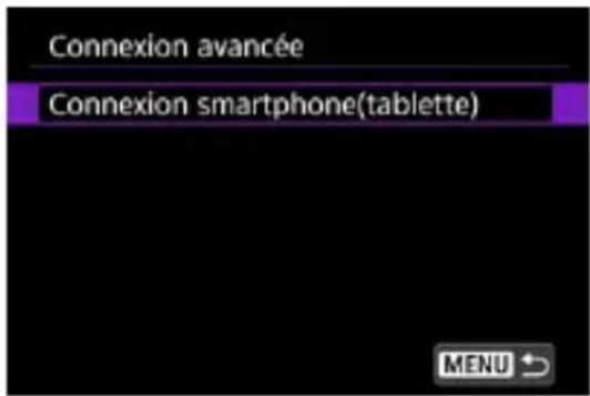 Connexion avancée Connexion smartphone(tablette) MENU ↻