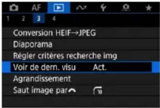 Conversion HEIF→JPEG Diaporama Régler critères recherche img Voir de dern. visu Act. Agrandissement Saut image par