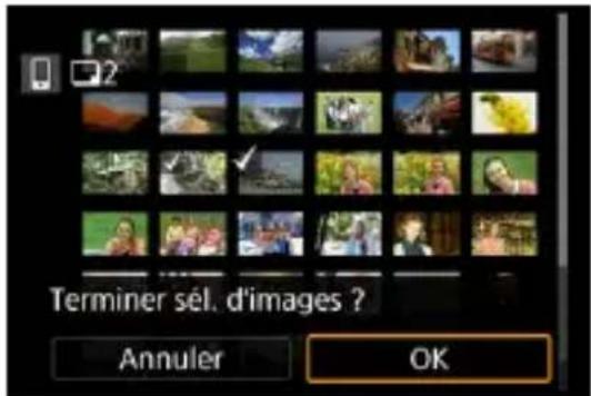 Terminer sél. d'images ? Annuler OK