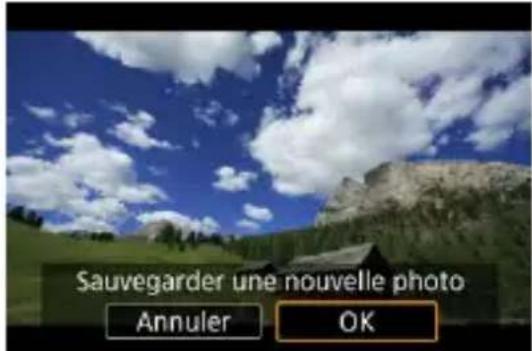 Sauvegarder une nouvelle photo Annuler OK