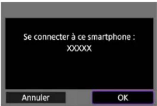 Se connecter à ce smartphone : XXXXX Annuler OK