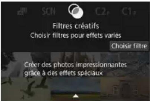 Filtres créatifs Choisir filtres pour effets variés Choisir filtre Créer des photos impressionnantes grâce à des effets spéciaux