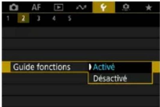 Guide fonctions ▶ Activé Désactivé